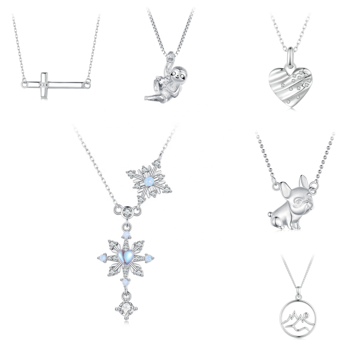 925 Sterling Silver Necklaces Fine Jewelry Cute Animal Zirconia Pendant Adjustable - Image 2