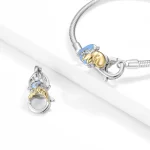 Cute Dolphin Lobster Clasp Bracelets Authentic 925 Sterling Silver Charm Pendant Snake Chain Bangle & Bracelet for Women Jewelry