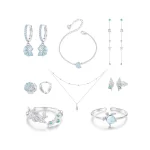 Fashion Sterling Silver Jewelry Sets Fine Jewelry Marine Blue Ocean Conch Shell Turtle Bracelet Necklace Ring Earrings Set