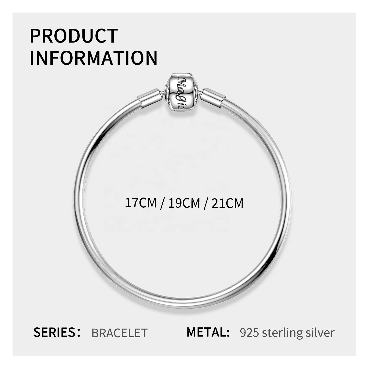Authentic 100% 925 Sterling Silver Magic Charm Pendant Snake Chain Bangle & Bracelet for Women Accessories Fashion Jewelry - Image 3