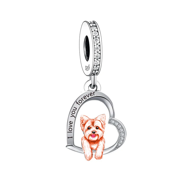 Charm Bracelet for Women Jewelry Making 925 Sterling Silver Beagle Dachshund Chihuahua Dog Bead Charm - Image 13
