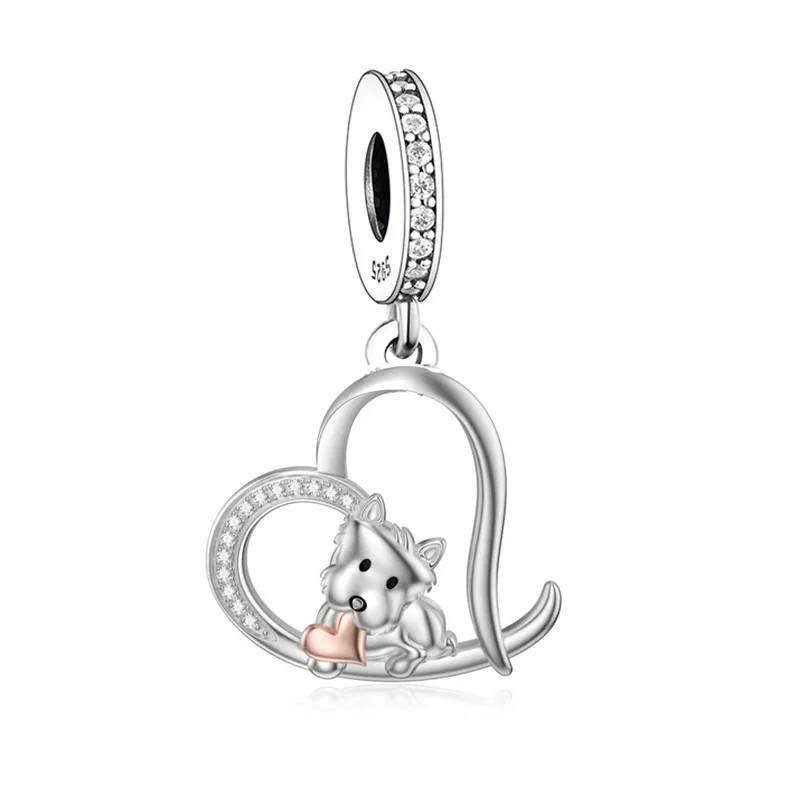 Charm Bracelet for Women Jewelry Making 925 Sterling Silver Beagle Dachshund Chihuahua Dog Bead Charm - Image 15