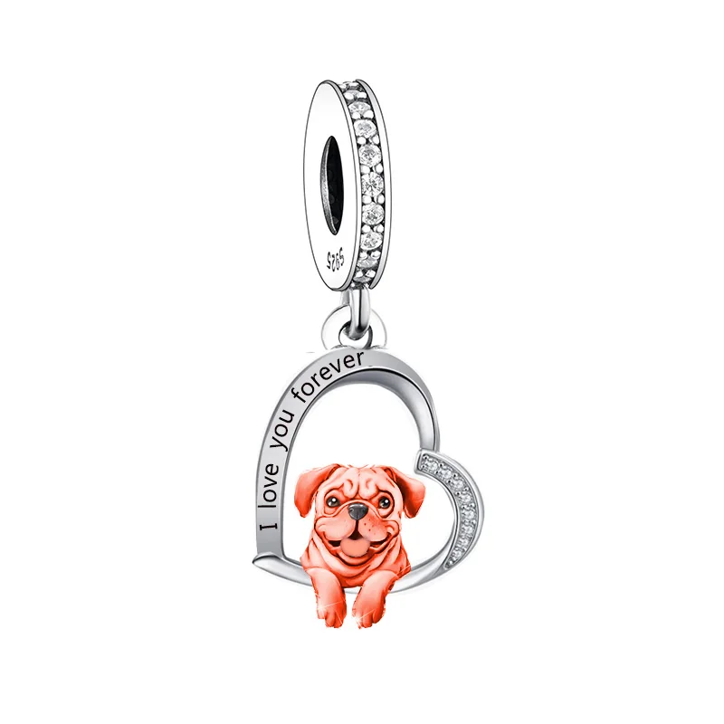 Charm Bracelet for Women Jewelry Making 925 Sterling Silver Beagle Dachshund Chihuahua Dog Bead Charm - Image 6