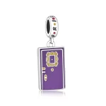 Charm Bracelet 925 Sterling Silver TV Show Friends Purple and Green Door Frame Pendant Charms for Jewelry Making