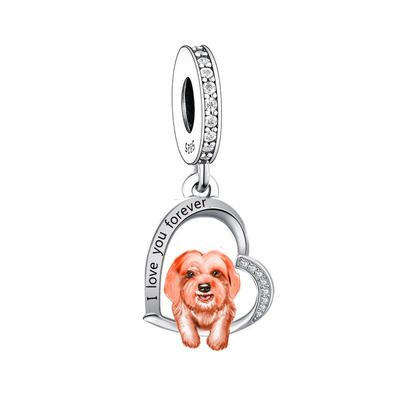 Charm Bracelet for Women Jewelry Making 925 Sterling Silver Beagle Dachshund Chihuahua Dog Bead Charm - Image 10