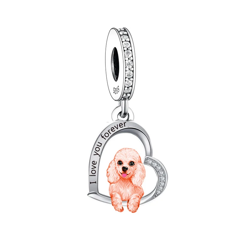 Charm Bracelet for Women Jewelry Making 925 Sterling Silver Beagle Dachshund Chihuahua Dog Bead Charm - Image 14